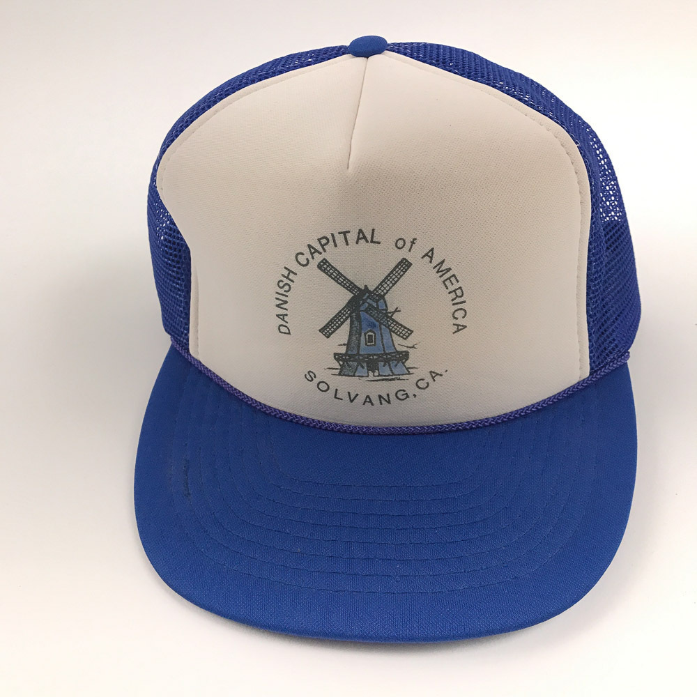 Vintage foam corded trucker hat cap Danish Capital of America Solvang CA